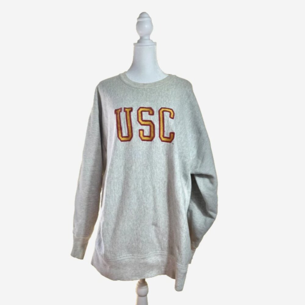 Vintage 1994 USC Trojans University Southern California Gray Sweatshirt XXL 90s